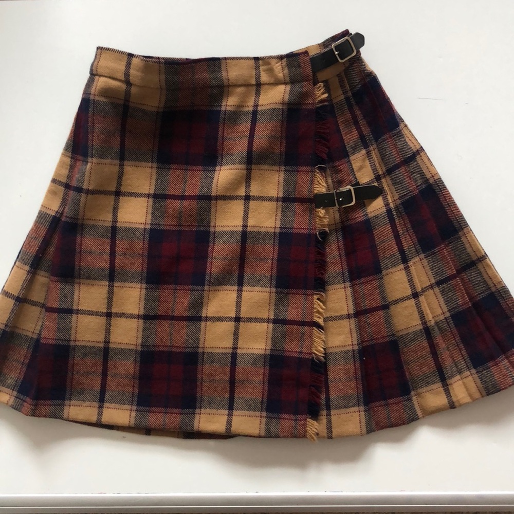 Scottish Plaid Wool Skirt by Glenisla Classics